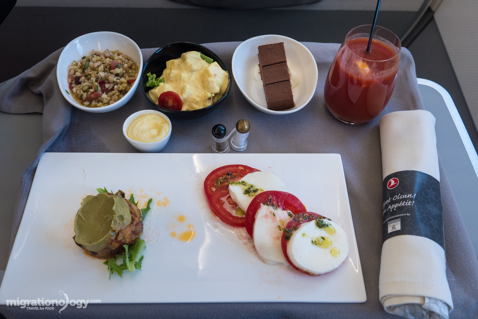 Airplane food on Turkish Airlines