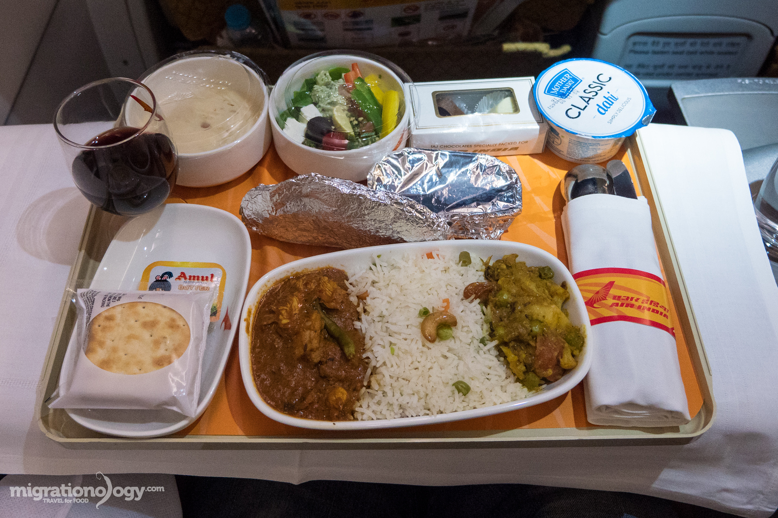 business class food