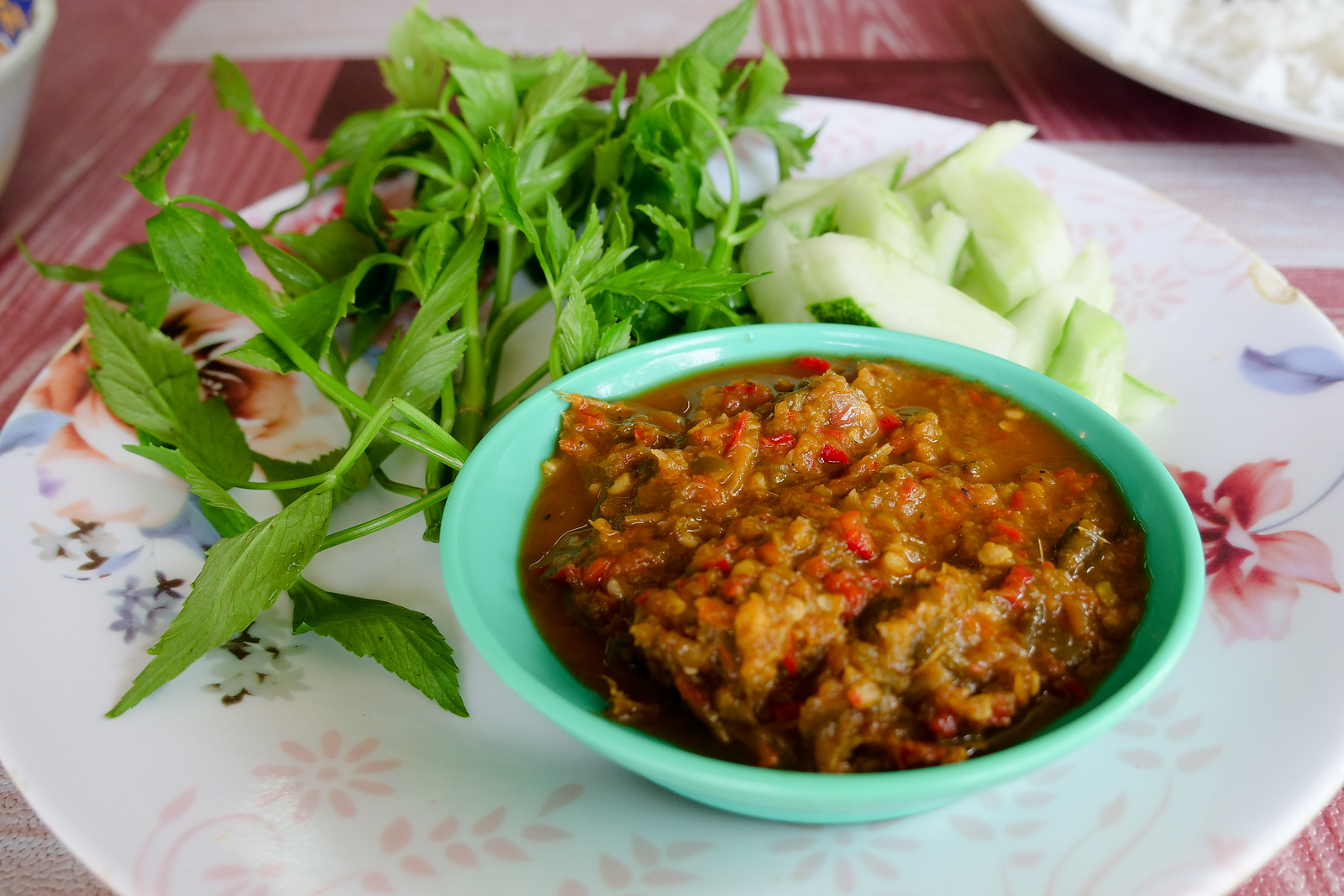 Sambal Belacan for only 2rm is a bargain for the mountains of flavor in every bite at Asam Pedas Pak Man in Melaka