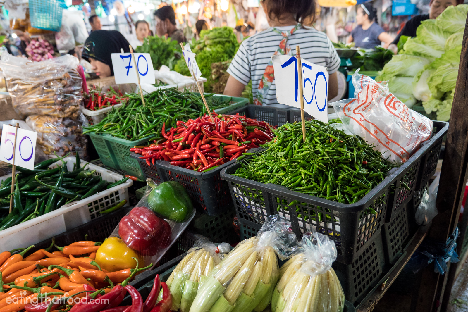 Thai seafood market at Samut Prakan