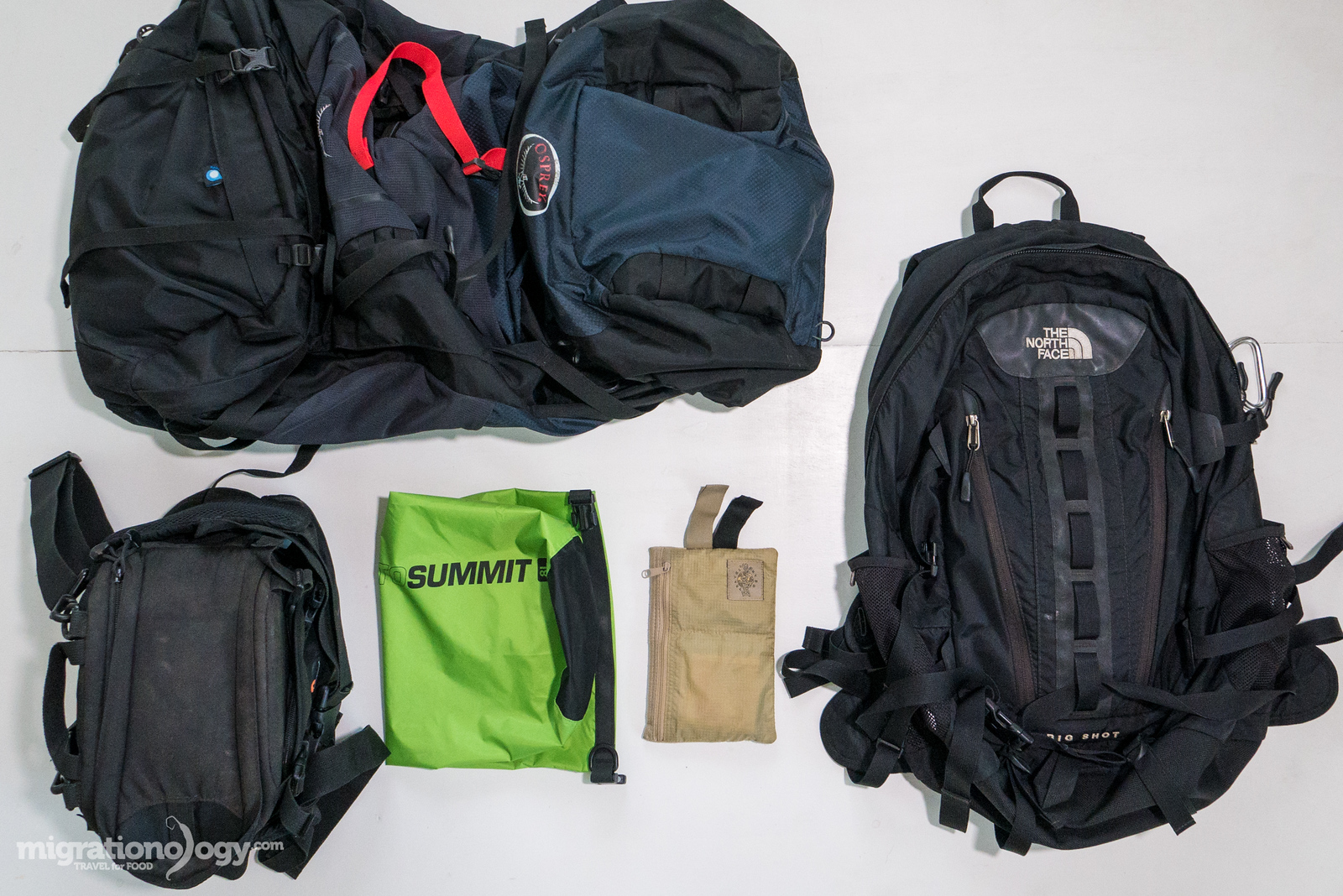 The bags and backpacks I use