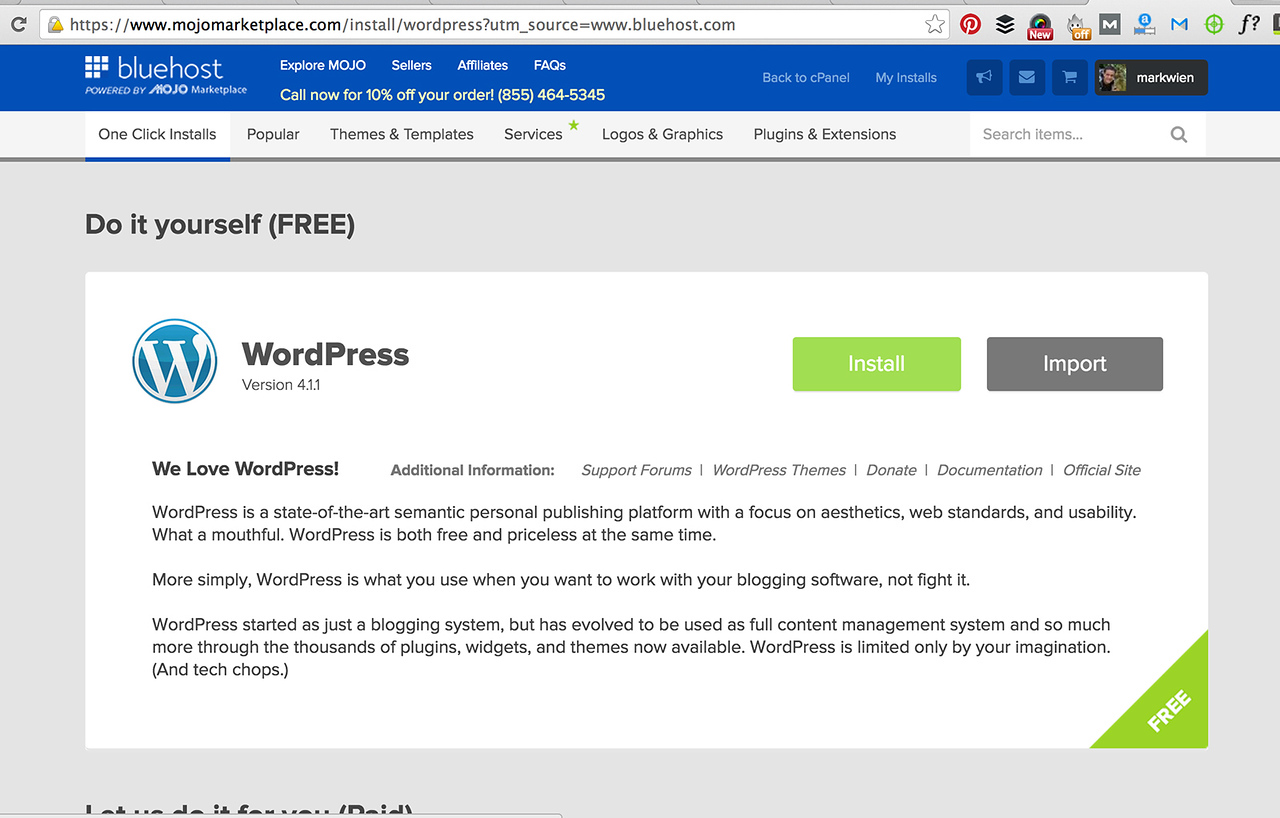 how to install wordpress