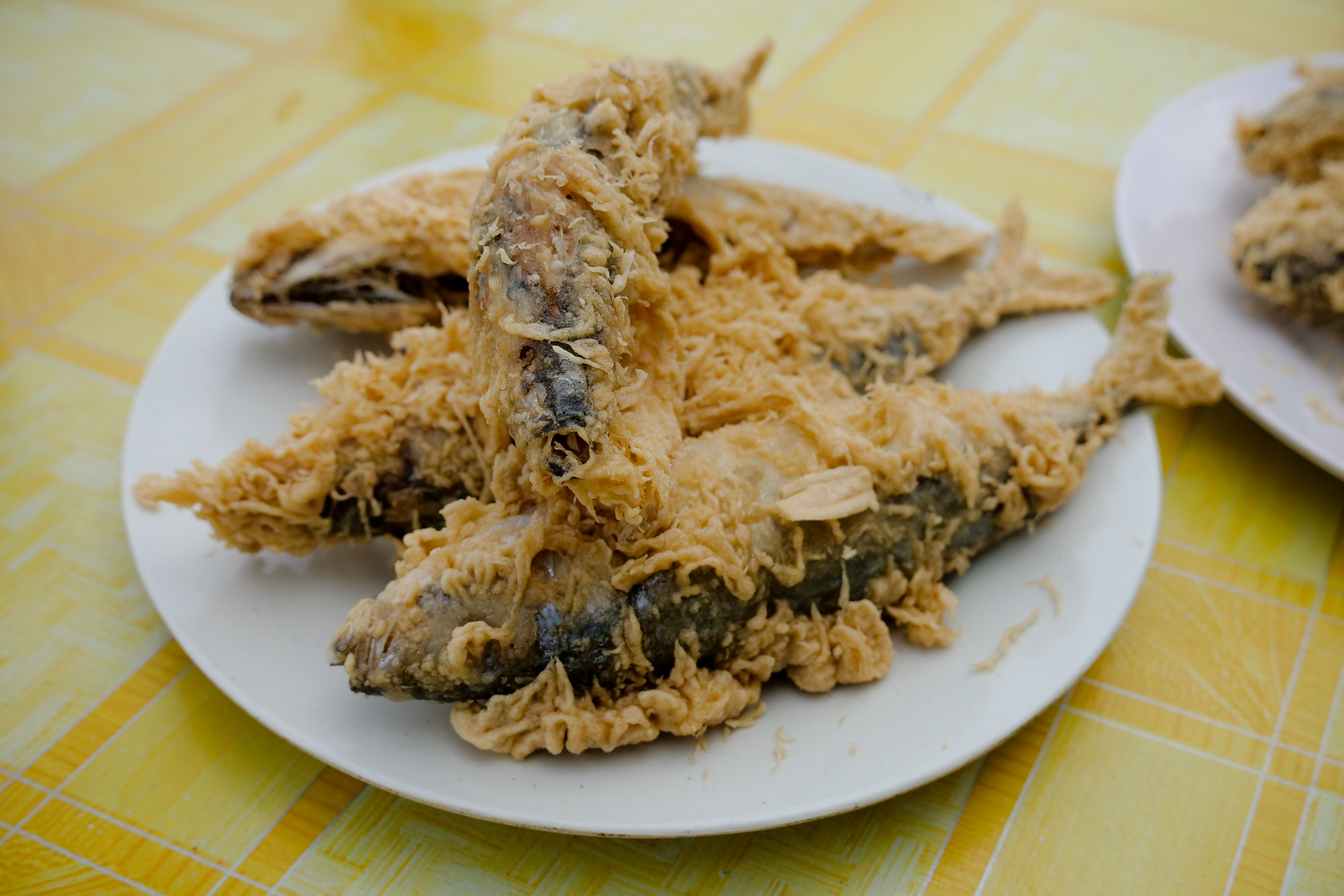 Four mackerel to a plate, and I think we had three orders of this today at Pok Nong Seafood