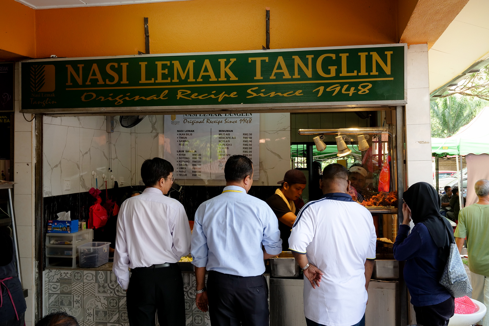 Open since 1948, this restaurant is a famous place to have Nasi Lemak in Kuala Lumpur, Malaysia