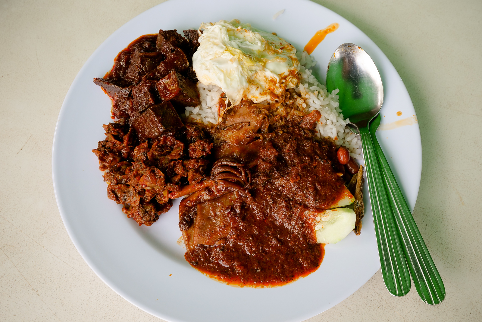 Amazing and delicious plates of Nasi Lemak for early lunch today