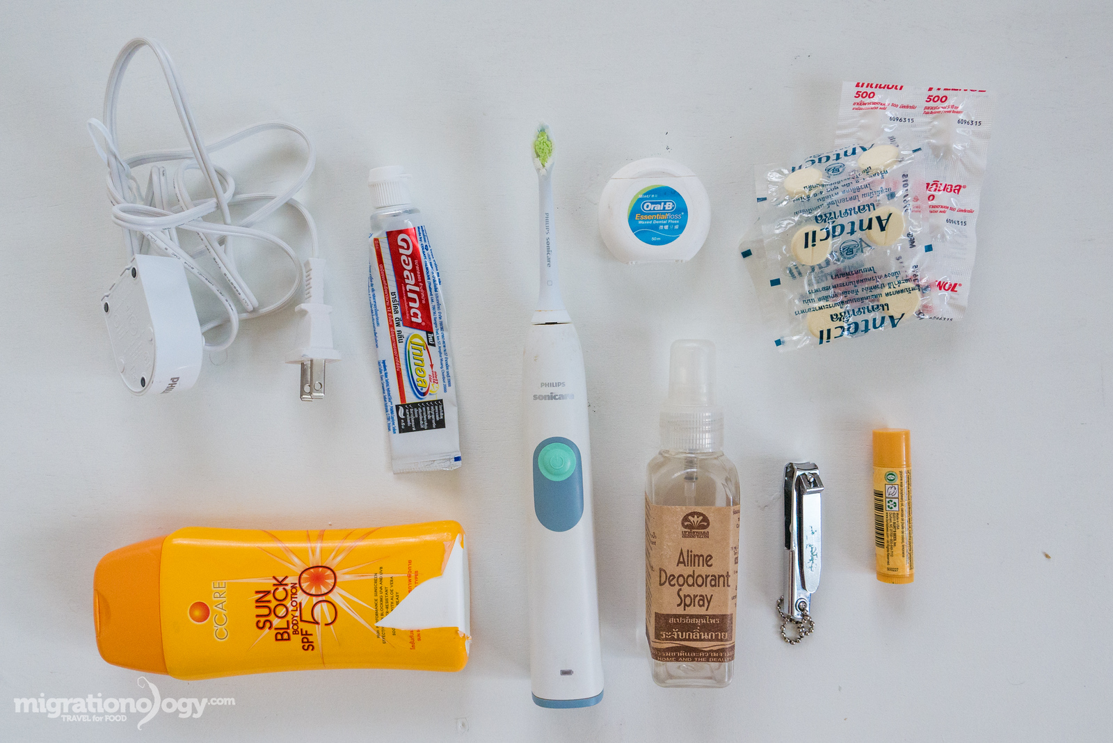 Toiletries travel packing list