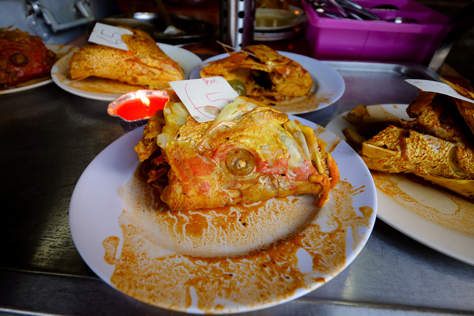 amazingly flavorful fish head curry at the Tugu View Cafe in Kuala Lumpur